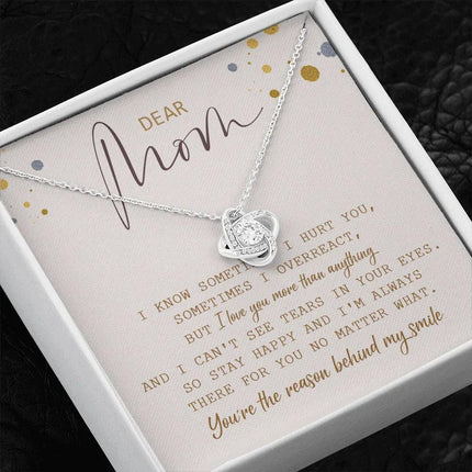 Dear Mom You're The Reason Behind My Smile Necklace SO21T - Charming Present