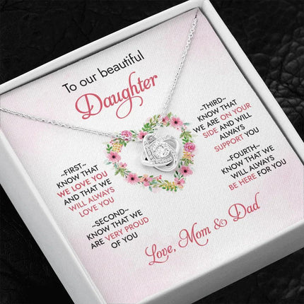 To Our Daughter - We Will Always Love You - Necklace SO95 - Charming Present