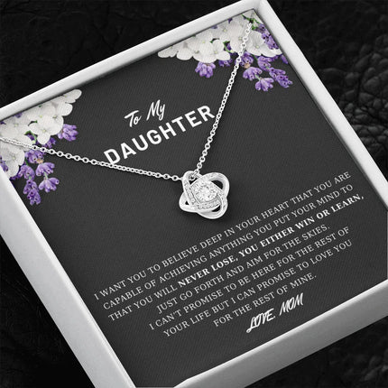 To My Daughter - Believe Deep In Your Heart - Necklace DR03 - Charming Present