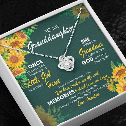 To My Granddaughter - God Sent You Into My Life - Necklace DR12 - Charming Present