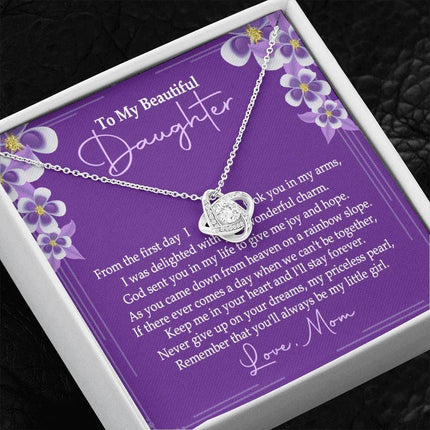 To My Beautiful Daughter - You'll Alway Be My Little Girl - Necklace SO76V - Charming Present