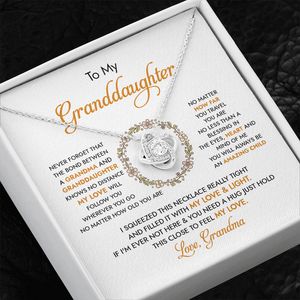 To My Granddaughter - Never Forget That The Bond Between A Grandma And Granddaughter - Necklace DR17