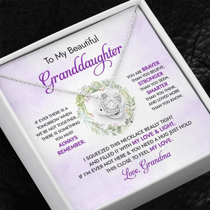 To My Beautiful Granddaughter - My Love And Light - Necklace DR18 - Charming Present