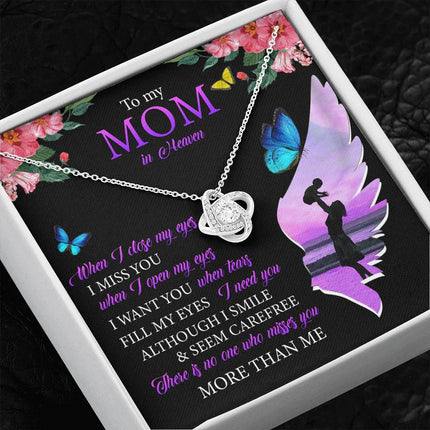 To My Mom In Heaven - I Miss You - Necklace SO91T - Charming Present