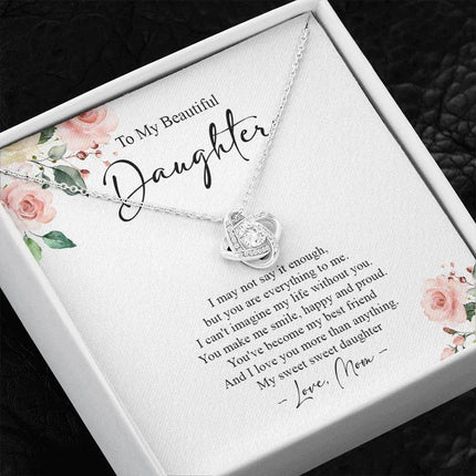 To My Daughter I Love You More Than Anything Necklace SO71 - Charming Present