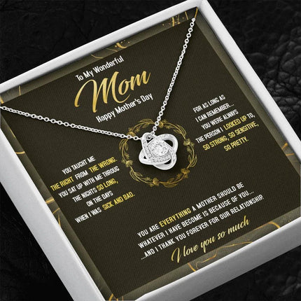 To The Best Mom - Happy Mother's Day The Person I Looked Up To - Necklace SO41Tv2 - Charming Present