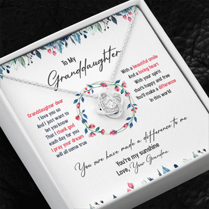 To My Granddaughter I Pray Your Dream Will All Come True - Necklace SO36T