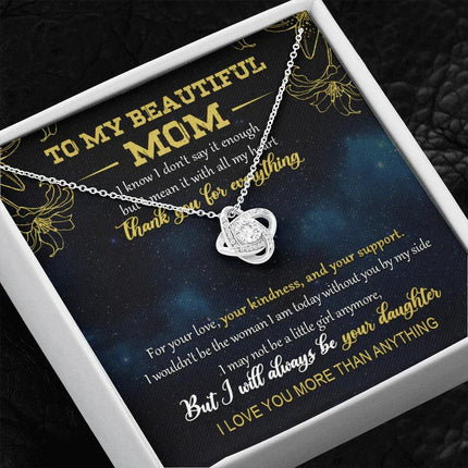 To My Beautiful Mom - I Love You More Than Anything - Necklace SO05V - Charming Present