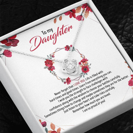 To My Daughter - Remember How Much You Are Loved - Necklace SO82T - Charming Present