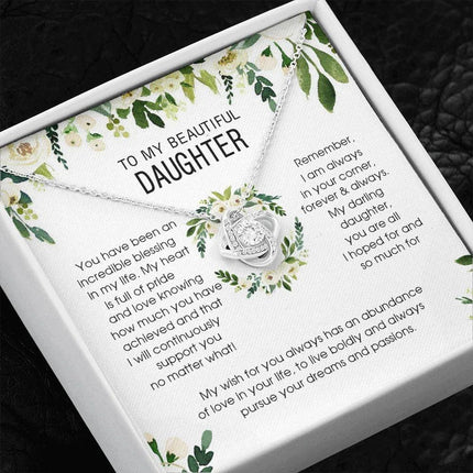 To My Beautiful Daughter - You're An Incredible Blessing - Necklace SO148V - Charming Present