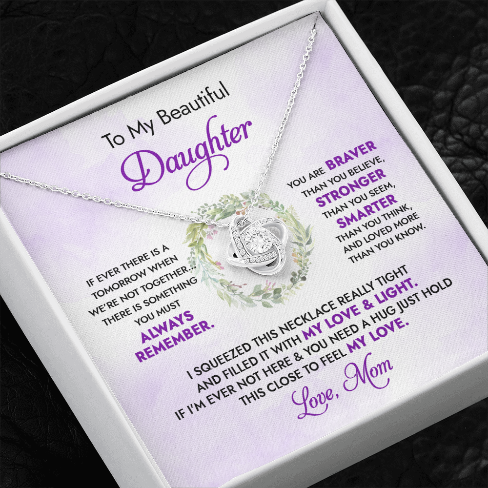 To My Beautiful Daughter - My Love And Light - Necklace DR18v2