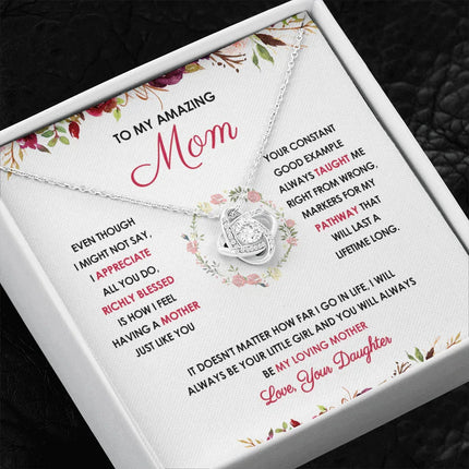 To My Mother - You Will Always Be My Loving Mother - Necklace SO58V - Charming Present