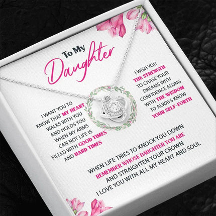 To My Daughter - My Heart Walks With You - Necklace SO64T - Charming Present