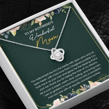 To My Boyfriend's Mom Thank You For Raising The Man Of My Dreams Necklace SO22V - Charming Present