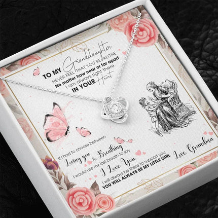 To My Granddaughter - I AM Right There In Your Heart - Necklace DR15 - Charming Present