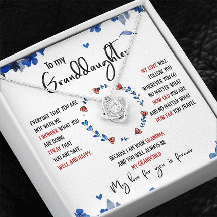 To My Granddaughter My Love For You Is Forever - Necklace SO35T - Charming Present