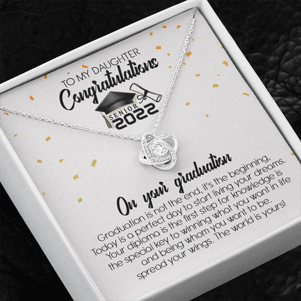 To My Daughter - Congratulation On Your Graduation - Necklace SO107T - Charming Present