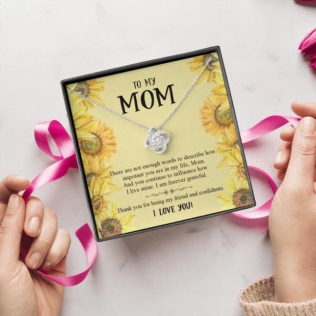 To My Mom Thank You For Being My Friend And Confidante Necklace SO51 - Charming Present