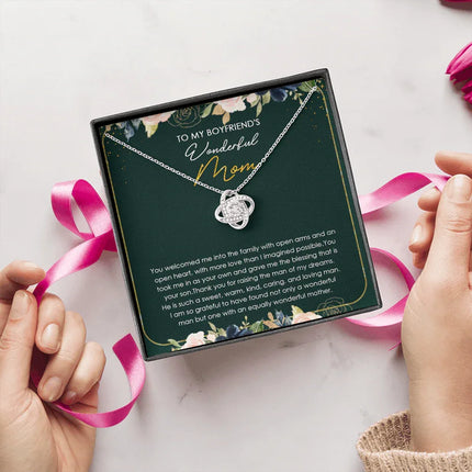 To My Boyfriend's Mom Thank You For Raising The Man Of My Dreams Necklace SO22V - Charming Present