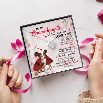 To My Granddaughter - You Will Always Be My Baby Girl - Necklace DR09 - Charming Present
