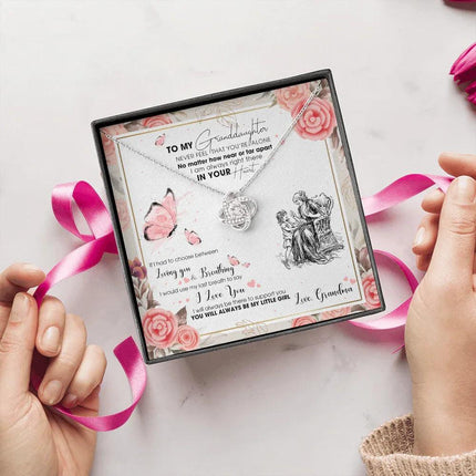 To My Granddaughter - I AM Right There In Your Heart - Necklace DR15 - Charming Present