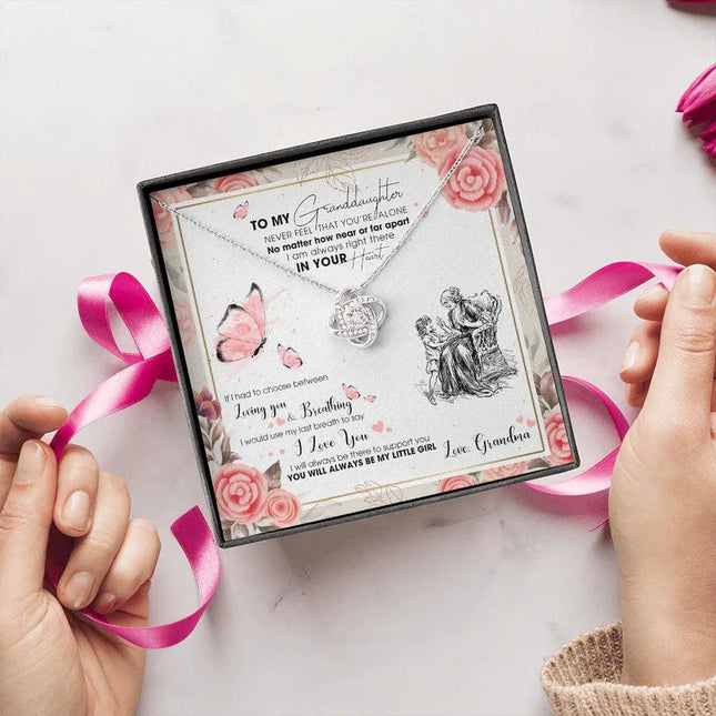 To My Granddaughter - I AM Right There In Your Heart - Necklace DR15 - Charming Present