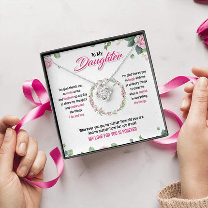 To My Daughter My Love For You Is Forever - Necklace SO37T - Charming Present