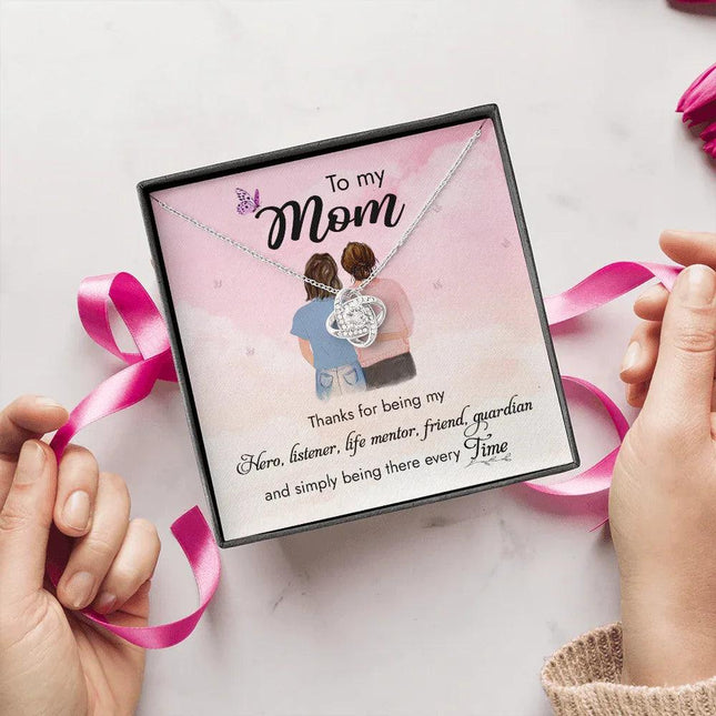 To My Mom Thanks For Being My Hero Necklace SO46 - Charming Present
