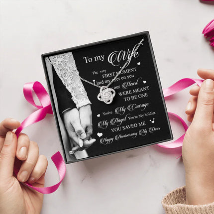 To My Wife I Knew Our Hearts Were Meant To Be One Necklace SO25 - Charming Present