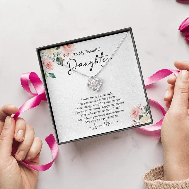 To My Daughter I Love You More Than Anything Necklace SO71 - Charming Present