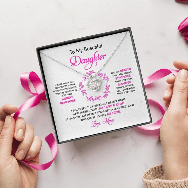 To My Beautiful Daughter - My Love & Light - Necklace DR04 - Charming Present