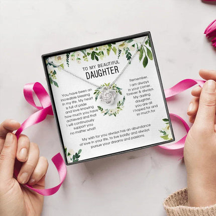 To My Beautiful Daughter - You're An Incredible Blessing - Necklace SO148V - Charming Present