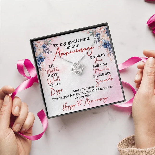 To My Girlfriend On Our Aniversary Necklace SO02v1 - Charming Present