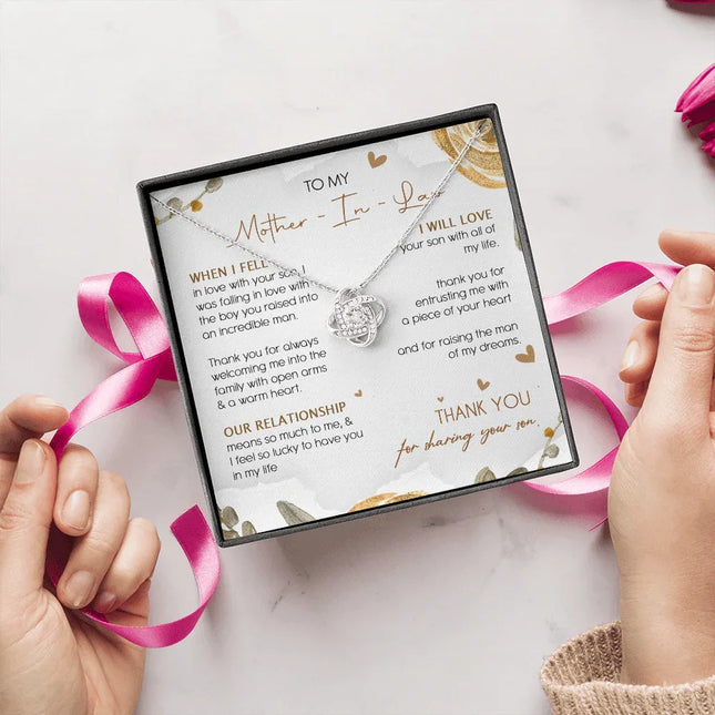 To My Mother In Law Thank You For Sharing Your Son Necklace SO23T - Charming Present