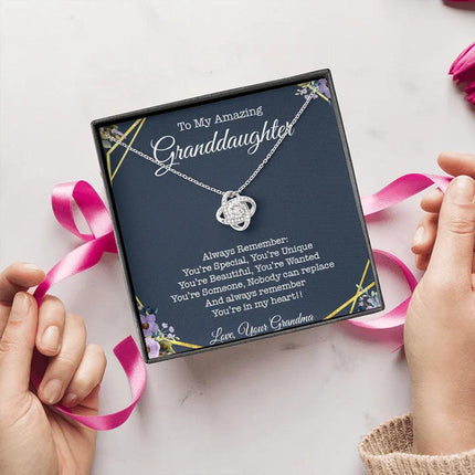 To My Granddaughter, You're In My Heart Necklace SO06v1 - Charming Present