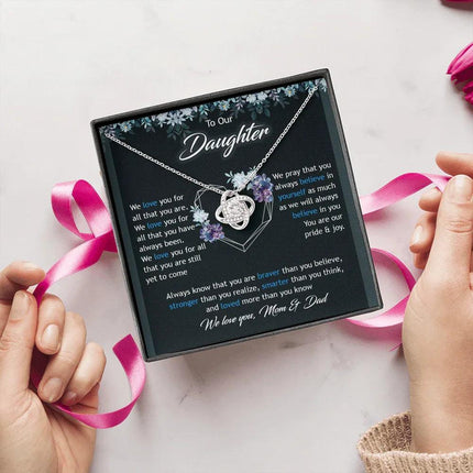 To Our Daughter We Love You Mom & Dad - Necklace SO47T - Charming Present
