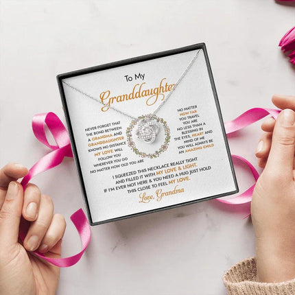To My Granddaughter - Never Forget That The Bond Between A Grandma And Granddaughter - Necklace DR17 - Charming Present