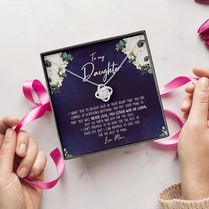 To My Daughter - You Either Win Or Learn -Necklace SO68 - Charming Present