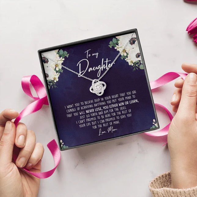 To My Daughter - You Either Win Or Learn -Necklace SO68 - Charming Present
