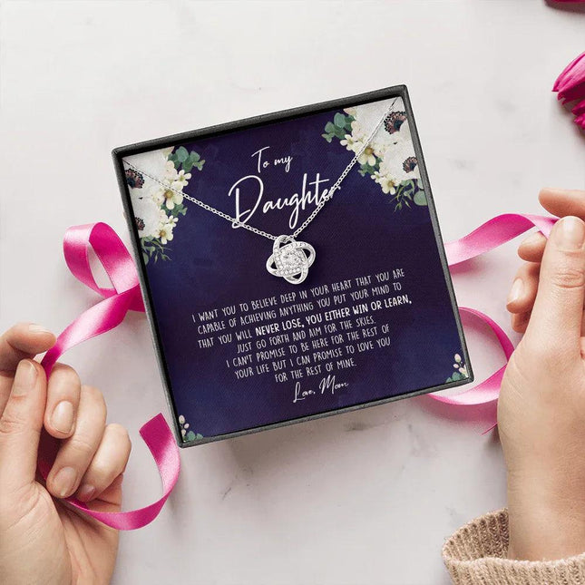 To My Daughter - You Either Win Or Learn -Necklace SO68 - Charming Present