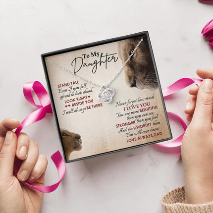 To My Daughter - Never Forget How Much I Love You - Necklace SO78V - Charming Present