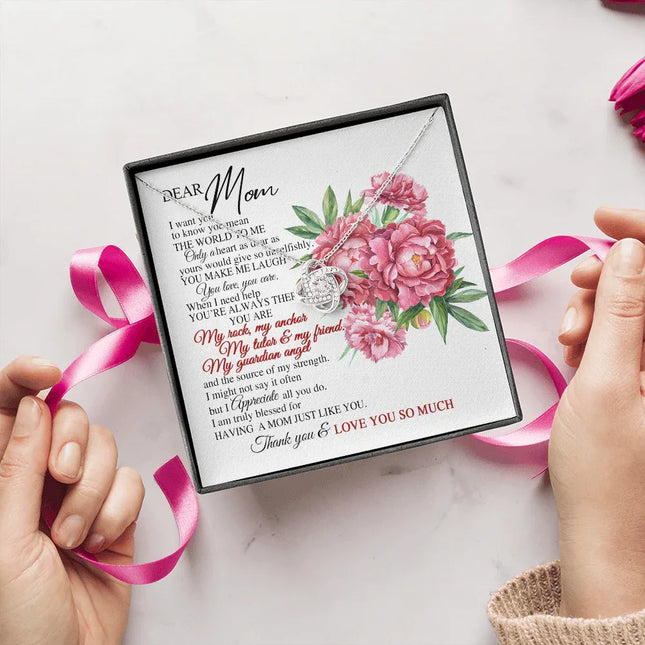 Dear Mom I Truly Blessed For Having A Mom Just Like You Necklace SO63 - Charming Present