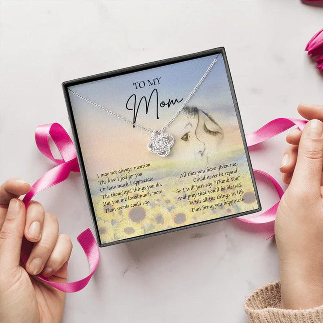 To My Mom I Will Just Say Thank You Necklace SO42 - Charming Present