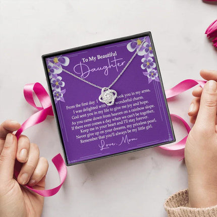 To My Beautiful Daughter - You'll Alway Be My Little Girl - Necklace SO76V - Charming Present