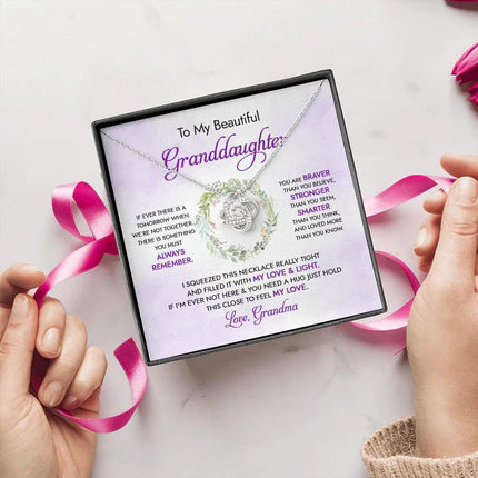 To My Beautiful Granddaughter - My Love And Light - Necklace DR18 - Charming Present