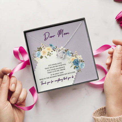 Dear Mom Thank You For Everything That You Do Necklace SO44 - Charming Present