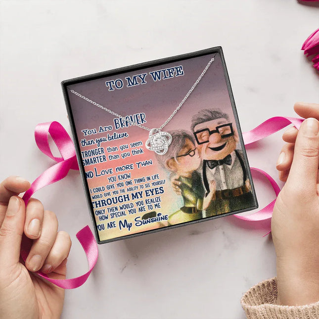 To My Wife You Are My Sunshine Necklace SO07v1 - Charming Present