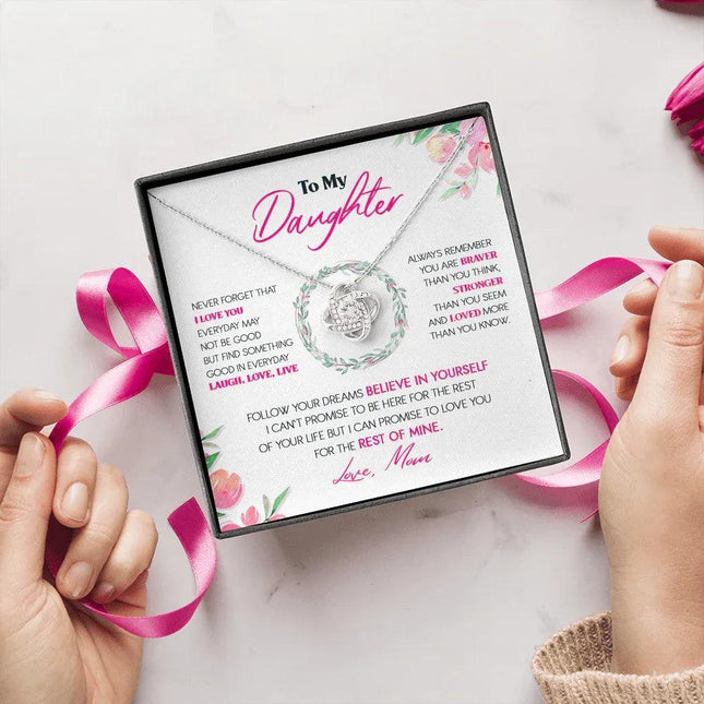 To My Daughter - Never Forget That I Love You - Necklace SO30T - Charming Present