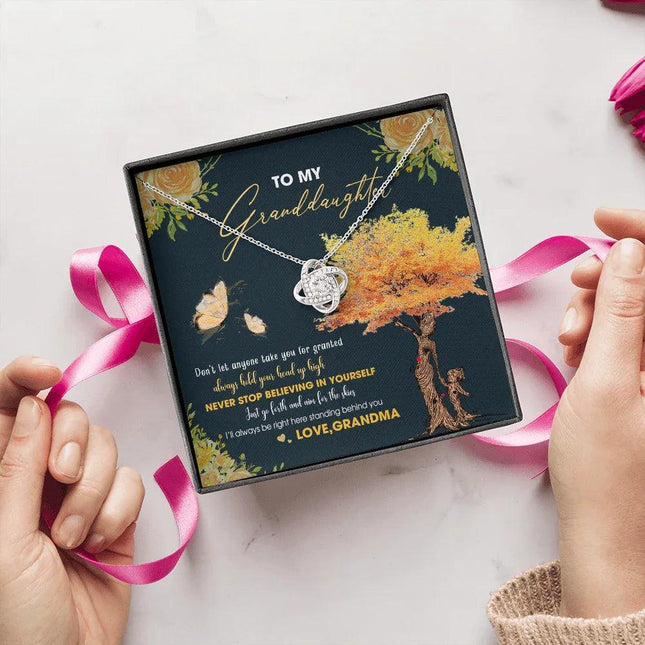 To My Granddaughter - Always Hold Your Head Up High - Necklace DR13 - Charming Present