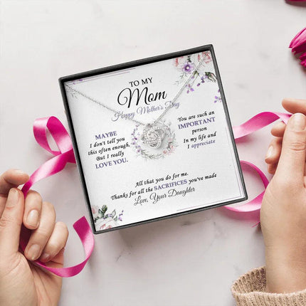 To My Mom - Happy Mother's Day And I Really Love You - Necklace SO38VV2 - Charming Present